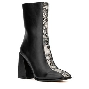 NIB Gabrielle Union Snake Inset Women's Boots Black Size 9M